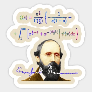 Bernhard Riemann Zeta function Sticker